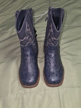 Pawz Little & Big Boys Navy Western Boots